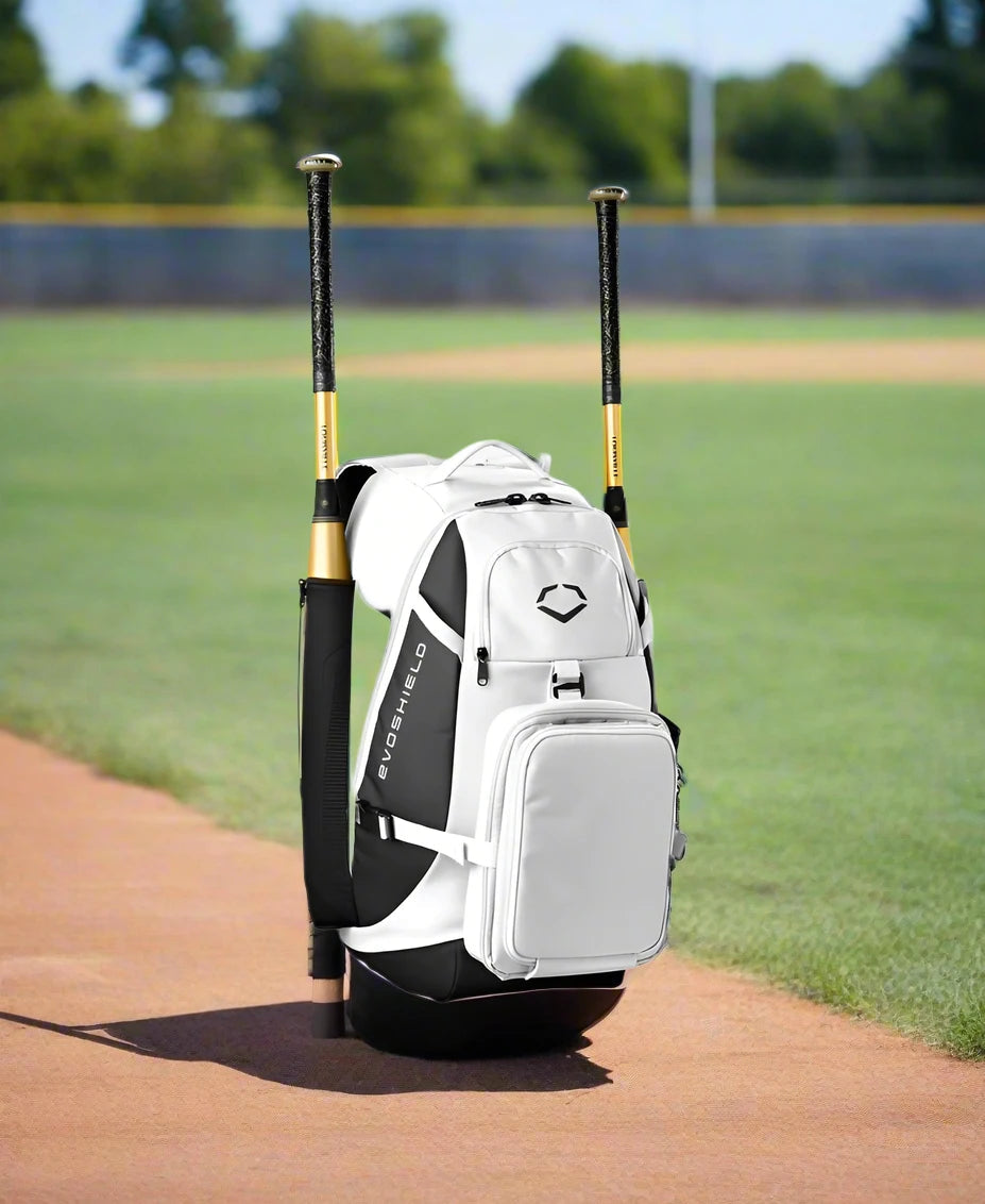 Evoshield Recruit Backpack Baseball/Softball Bat Bag - White - HIT a Doulbe - 2