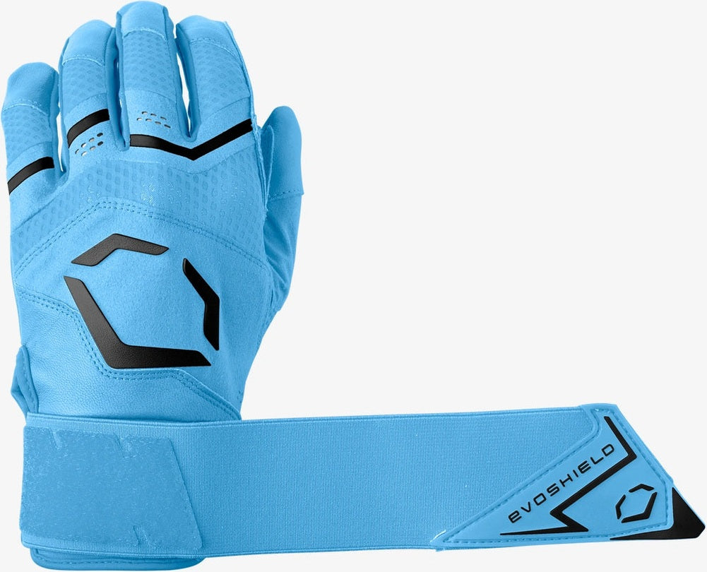 EvoShield Carbyne Youth Batting Glove with Strap - Victory Blue