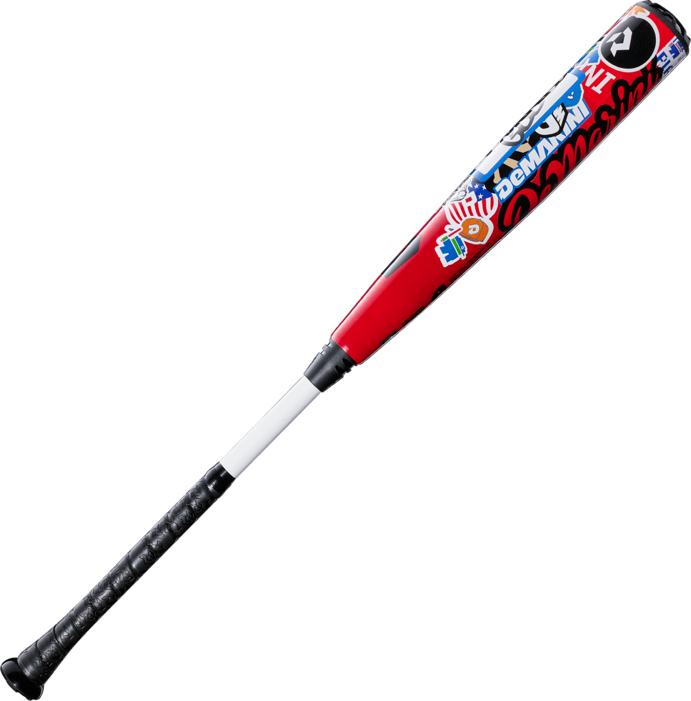 DeMarini 2026 The Goods Sticker Bomb (-3) BBCOR Baseball Bat WBD2653010 - Black Red