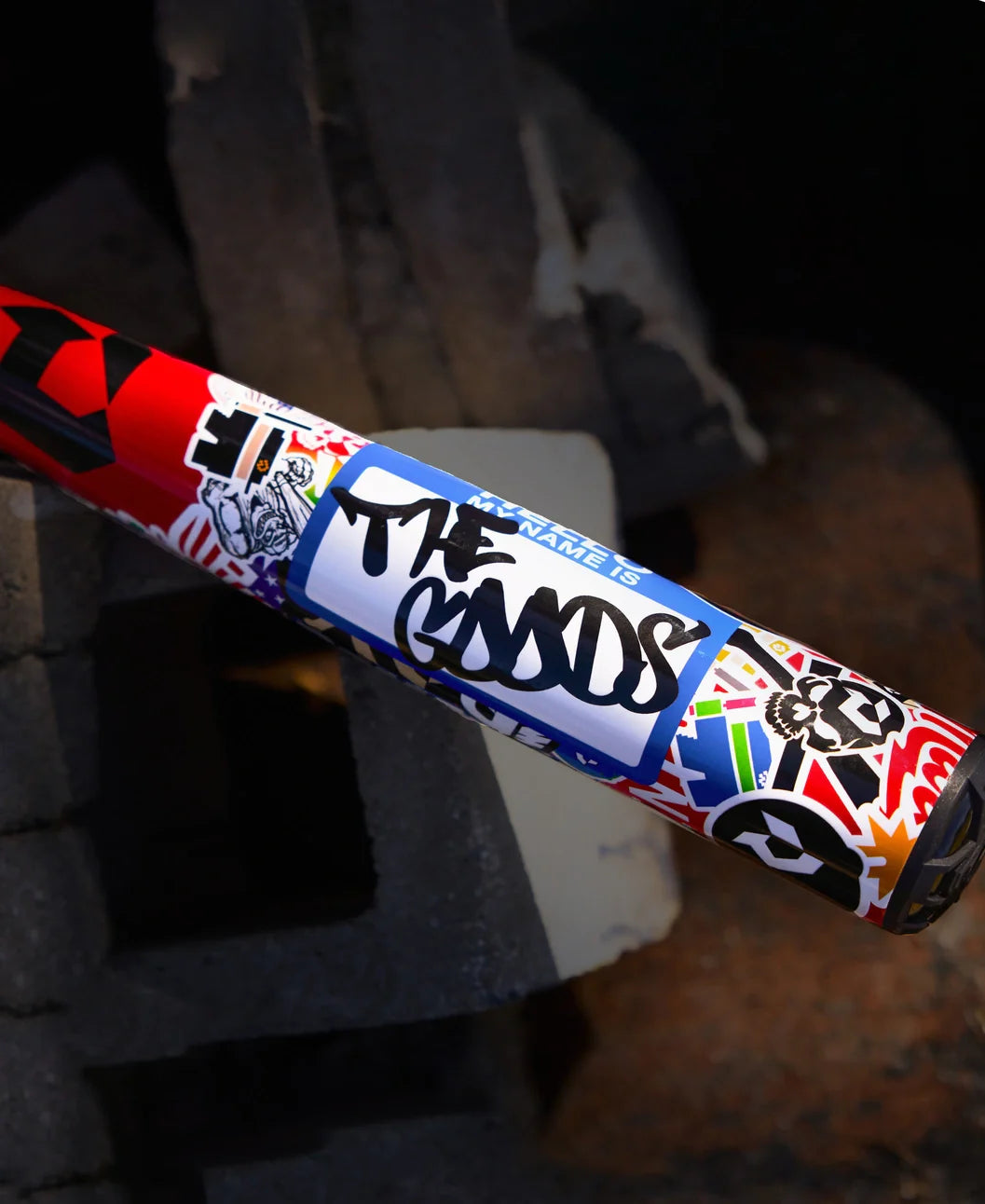 DeMarini 2026 The Goods Sticker Bomb (-3) BBCOR Baseball Bat WBD2653010 - Black Red