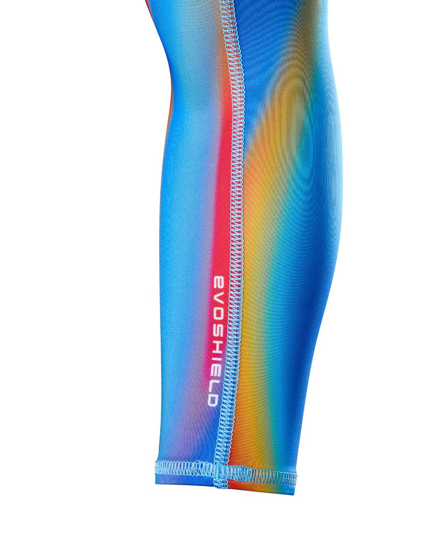 EvoShield Heatmap Hot Youth Armsleeve - Columbia Blue Orange - HIT a Double - 3