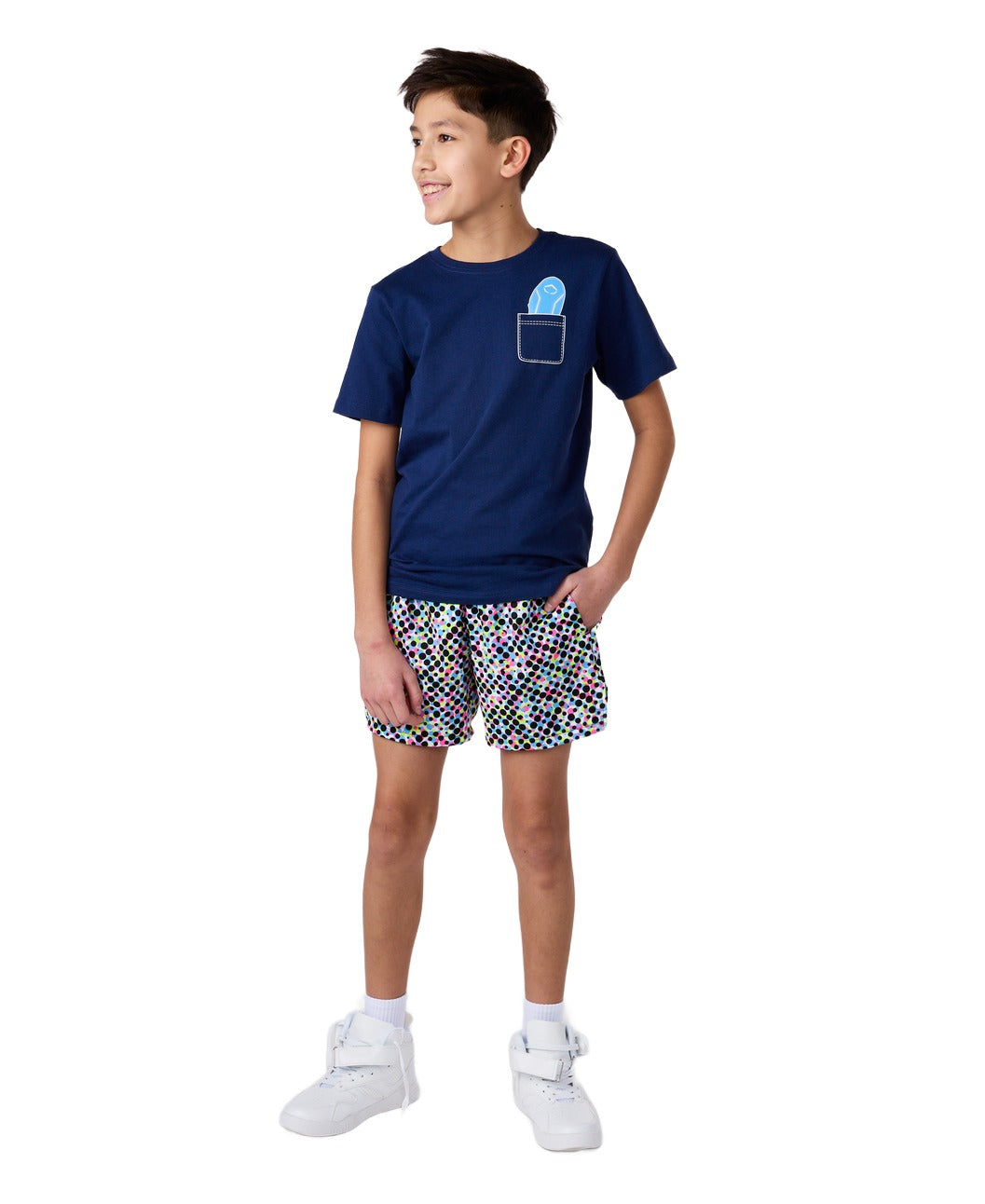 Evoshield Youth Inkjet Blue Woven Shorts - worn