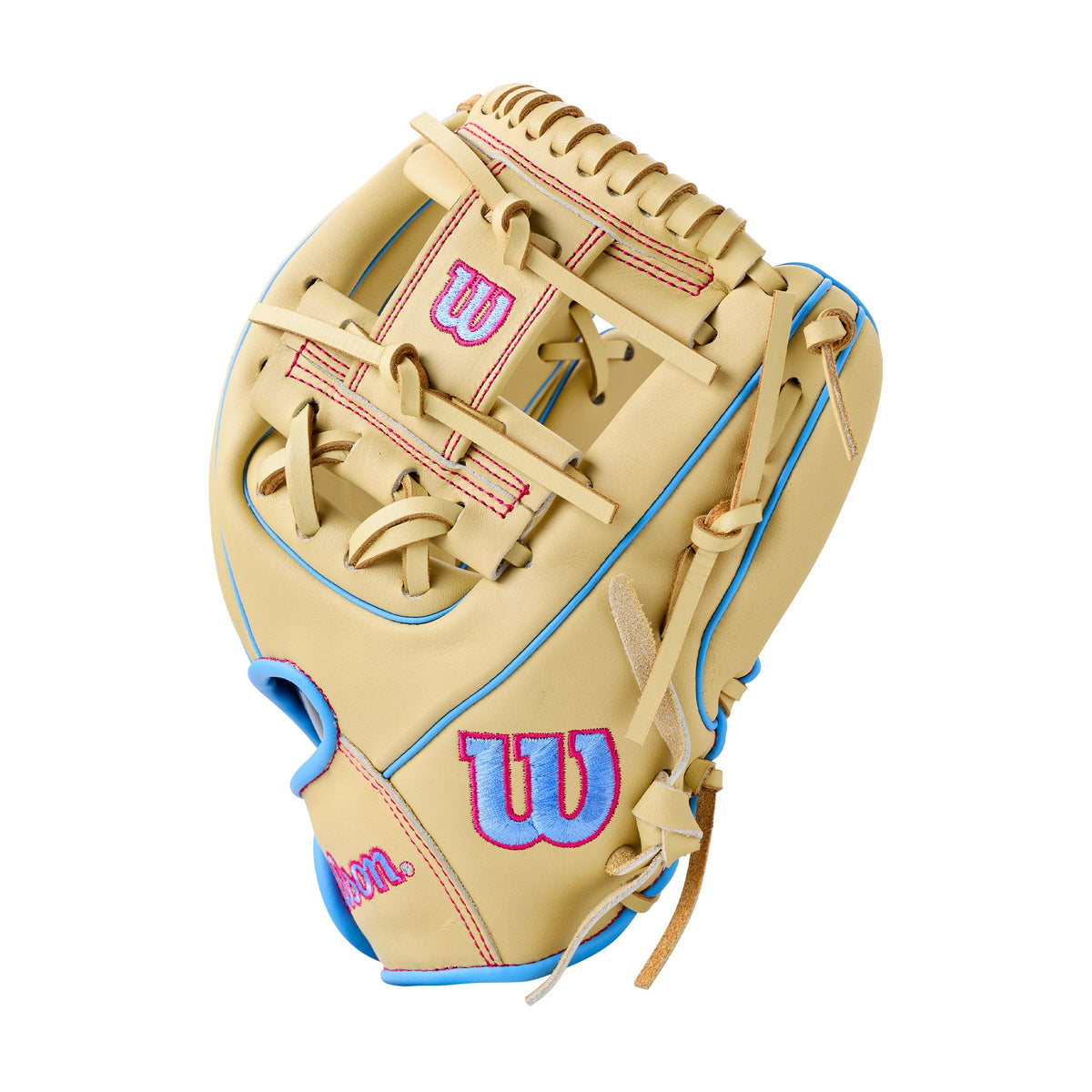 Wilson 2027 A900 11.50" Infield Baseball Glove WBG04002RT115 - Yellow Blue