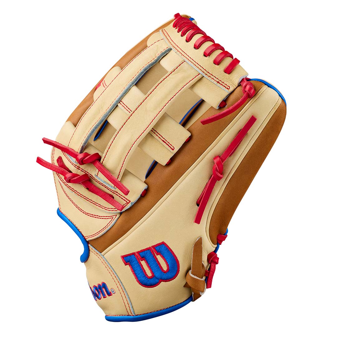 Wilson A2000 1777 12.75" Outfield Glove WBG06001RT1275 - Blonde Saddle Tan Red - HIT a Double - 3