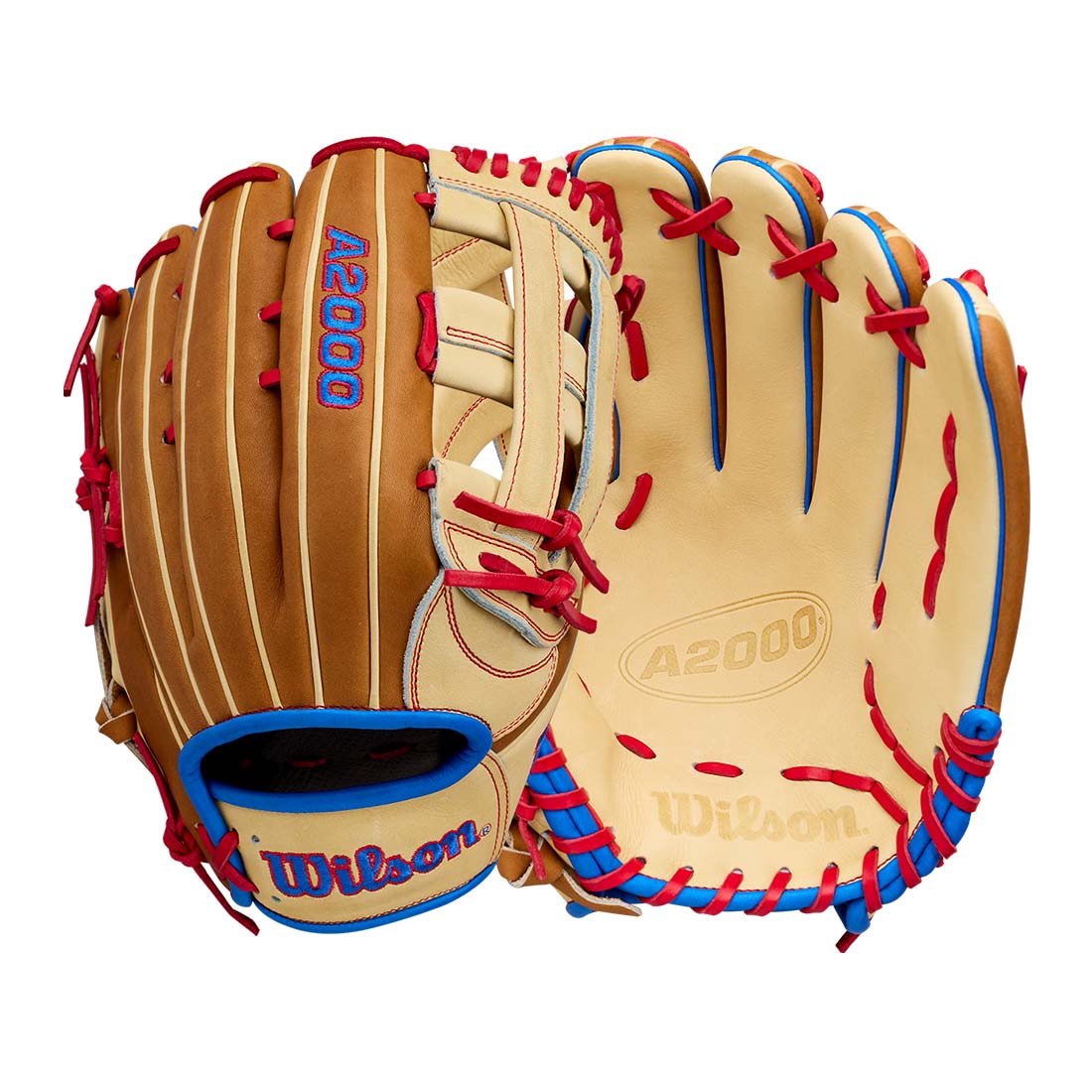 Wilson A2000 1777 12.75" Outfield Glove WBG06001RT1275 - Blonde Saddle Tan Red - HIT a Double - 8