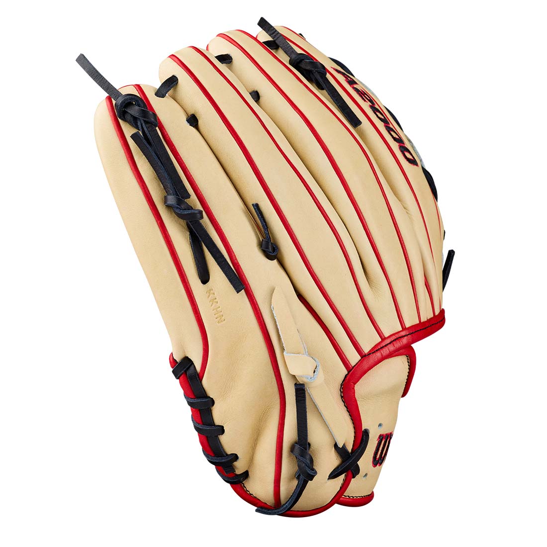 Wilson A2000 DH12 12.00" Pitcher's Glove WBG06101RT12 - Blonde Black Red - HIT a Double - 4