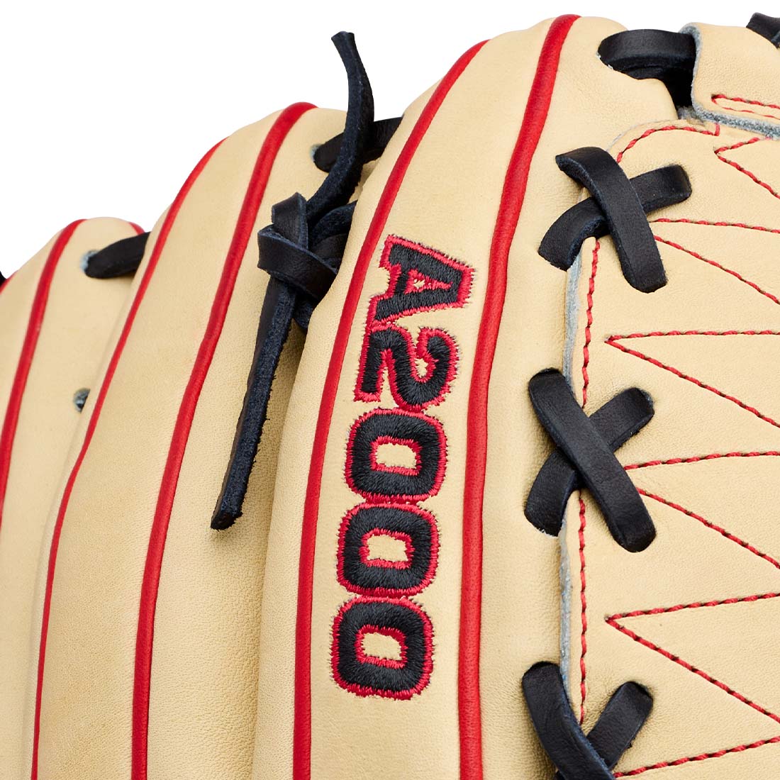 Wilson A2000 DH12 12.00" Pitcher's Glove WBG06101RT12 - Blonde Black Red - HIT a Double - 6