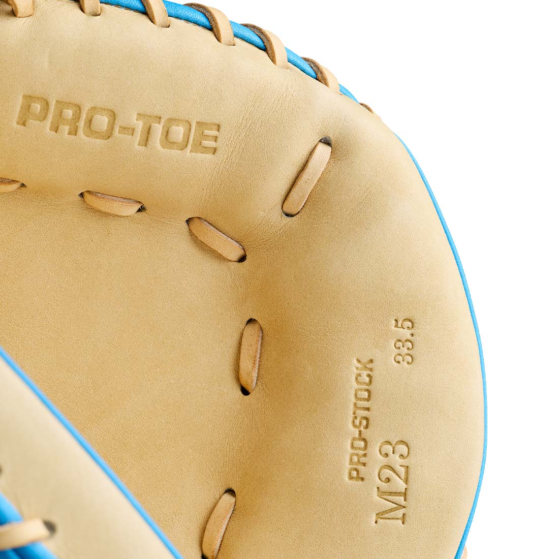 Wilson A2000 M23SS 33.50" Catcher's Mitt WBG06201RT335 - Blonde Black Sky Blue - HIT a Double - 7