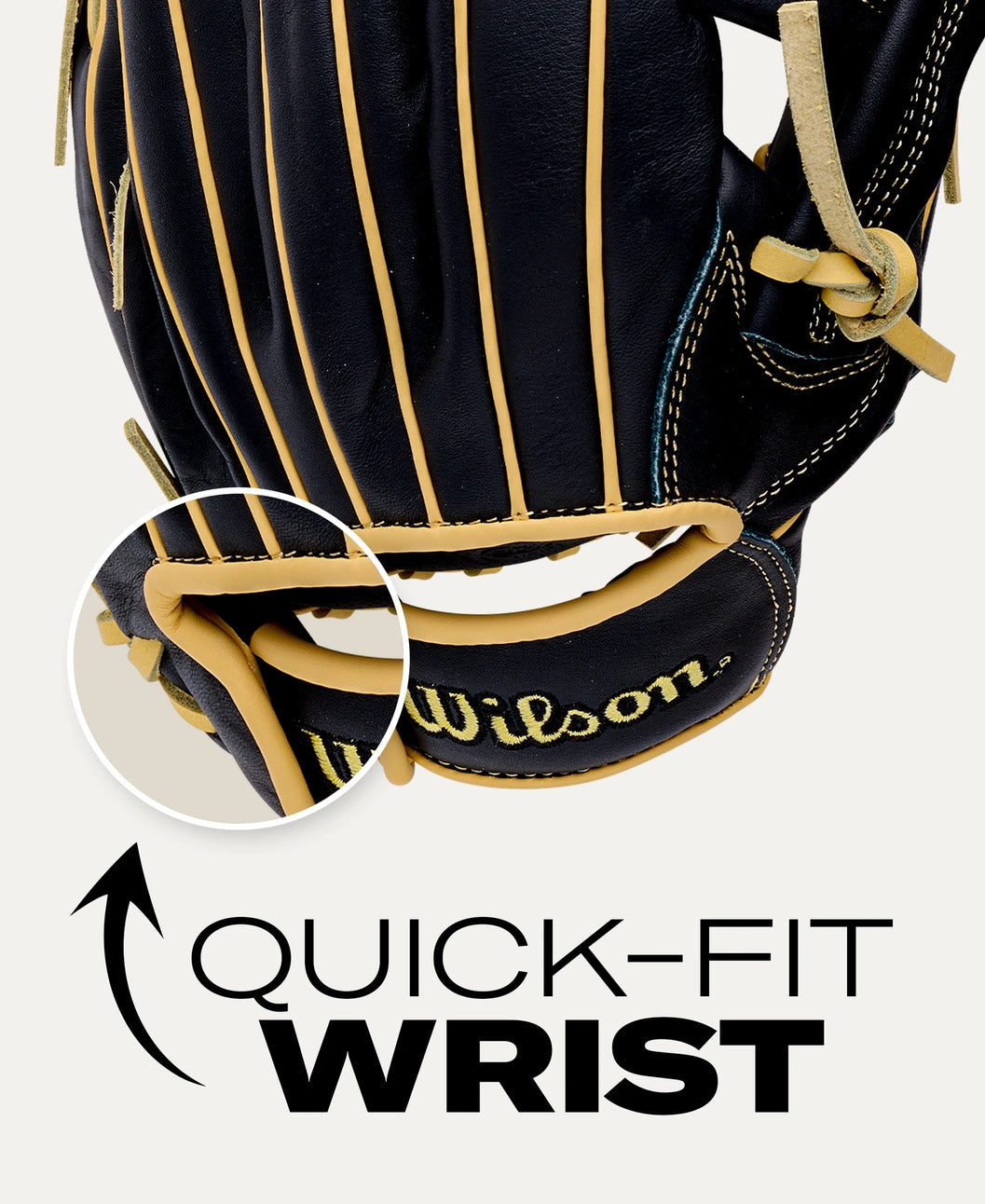 Wilson 2027 A500 12.50" Outfield Baseball Glove WBG08801RT125 - Black Yellow