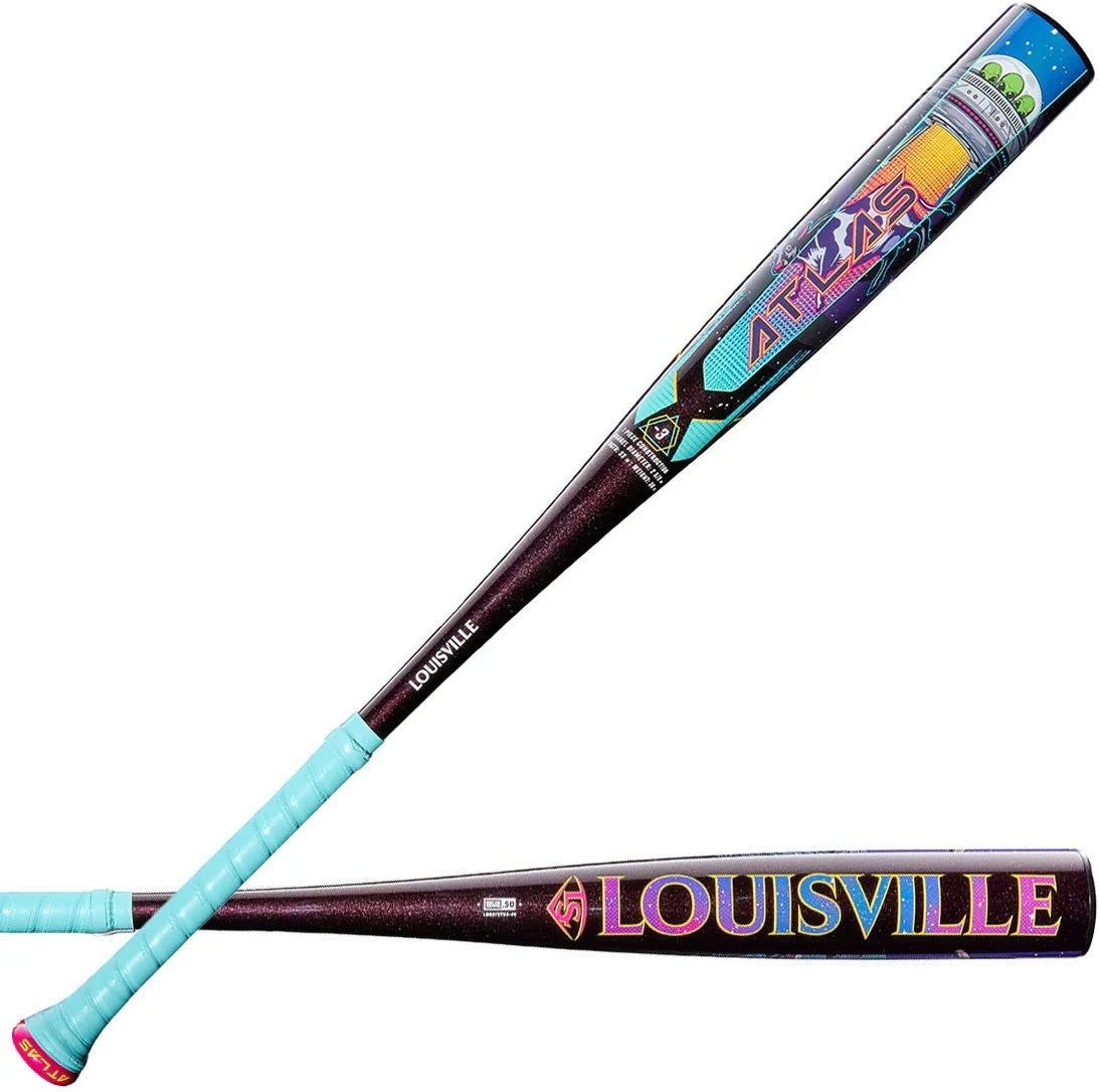Louisville Slugger 2026 Atlas A51 (-3) BBCOR Bat WBL4180010 - Galaxy Purple Teal - HIT a Doulbe - 1