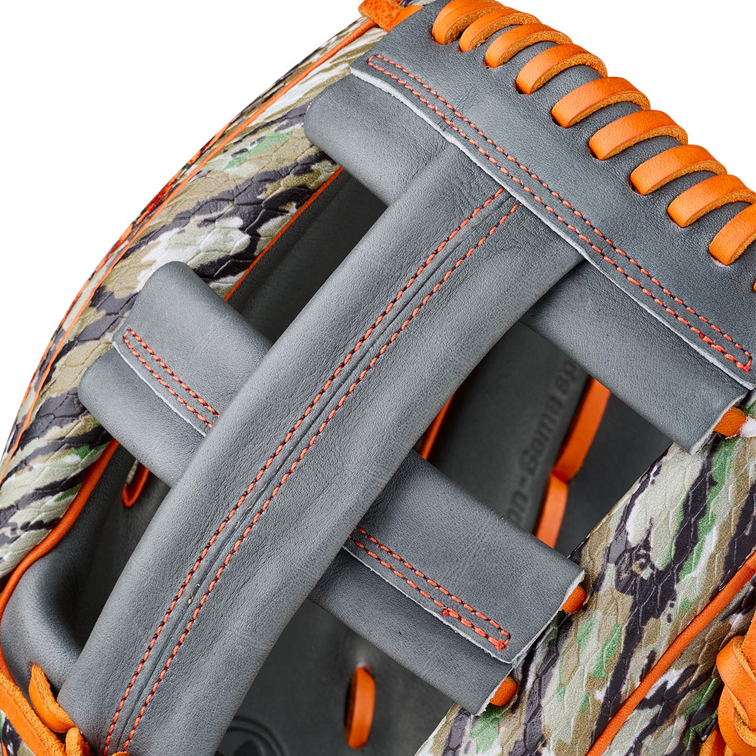Wilson A2000 Gunnar Henderson 11.75" Winter Collection Infield  Glove WBW1034511175 - Camo pattern Orange - HIT a Double - 5