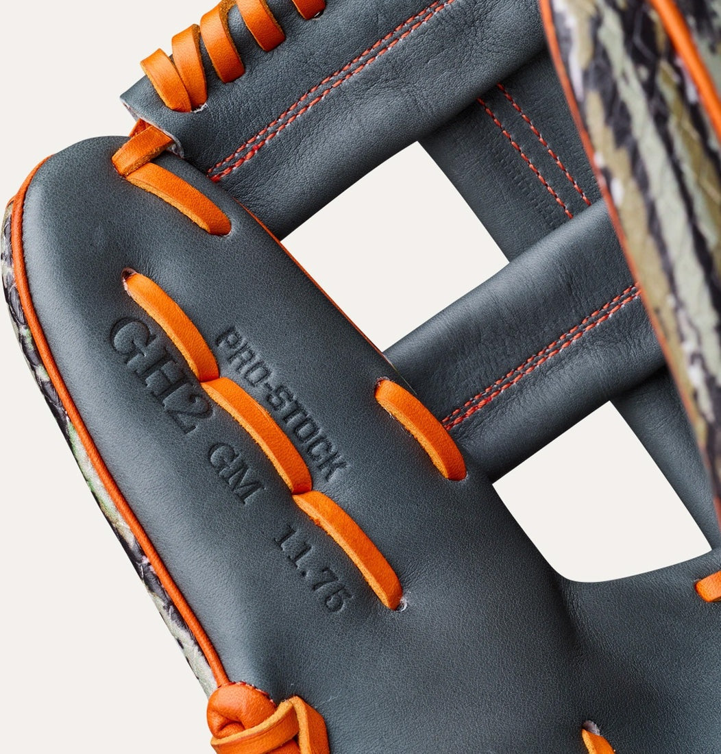 Wilson A2000 Gunnar Henderson 11.75" Winter Collection Infield  Glove WBW1034511175 - Camo pattern Orange - HIT a Double - 6