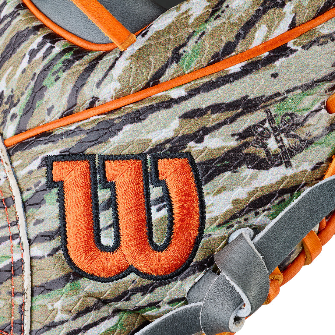 Wilson A2000 Gunnar Henderson 11.75" Winter Collection Infield  Glove WBW1034511175 - Camo pattern Orange - HIT a Double - 8