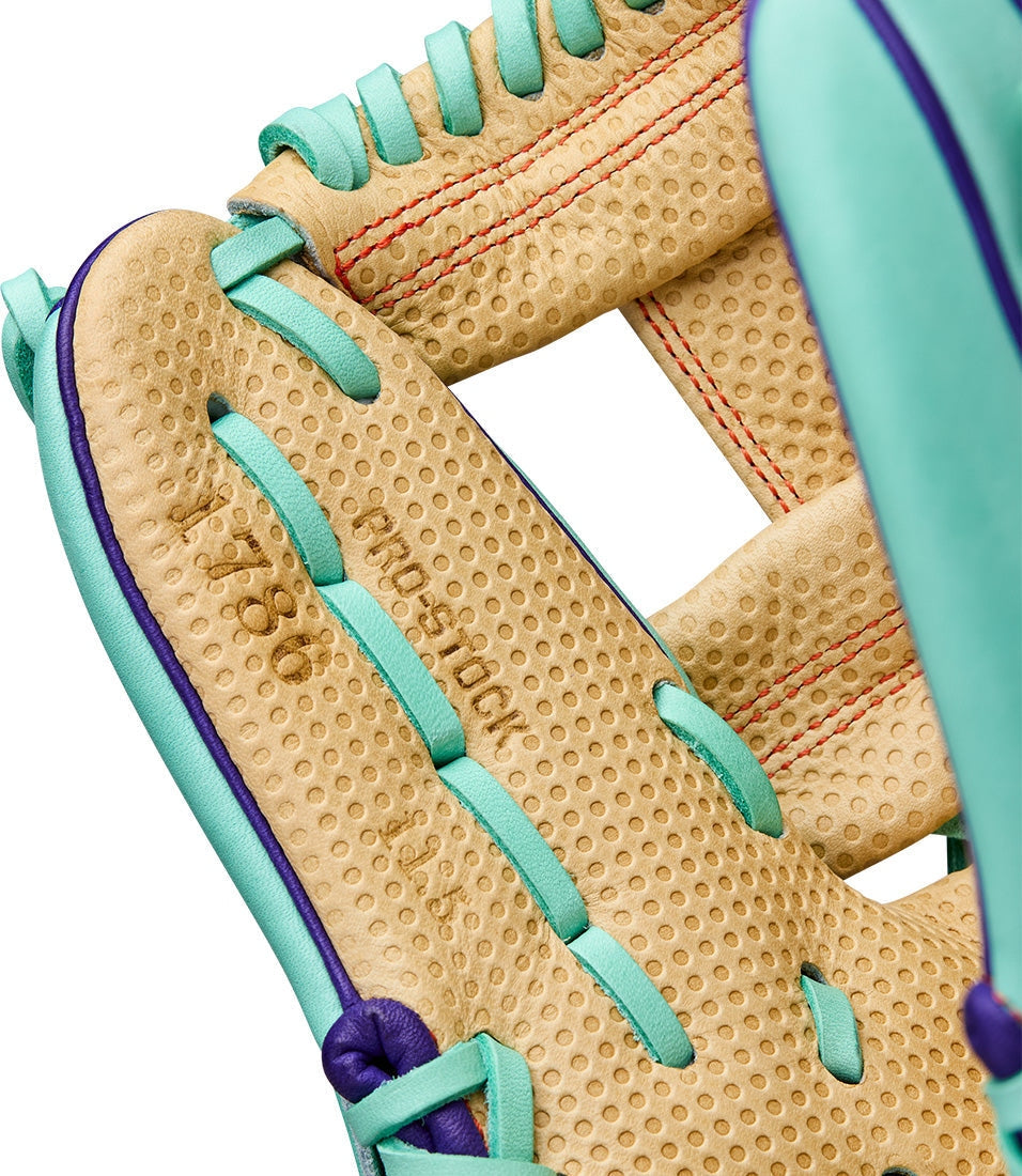 Wilson A2000 1786 Spin Control 11.50" Winter Collection Infield Glove WBW103937115 - Seafoam Blonde Purple - HIT a Double - 10