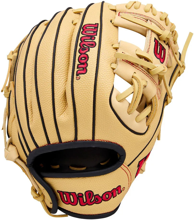 Wilson A1000 PF11 11.00" Infield Baseball Glove WBW10395511 - Blonde Black Red - HIT a Double - 1