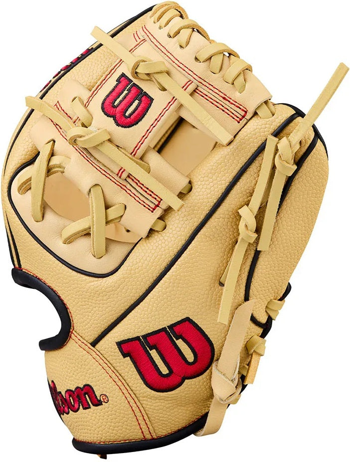 Wilson A1000 PF11 11.00" Infield Baseball Glove WBW10395511 - Blonde Black Red - HIT a Double - 4