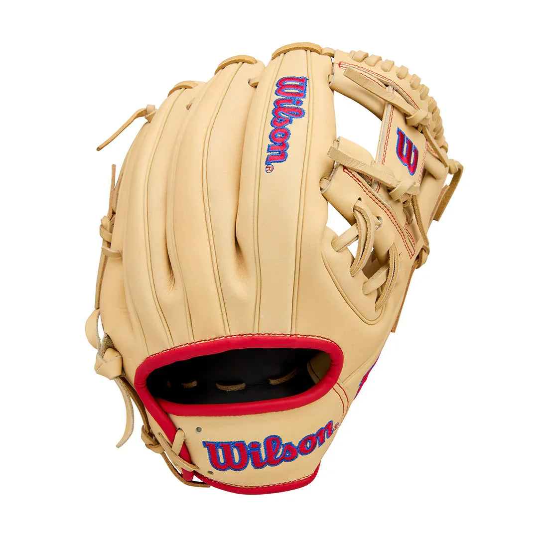 Wilson A1000 1975 11.75" Infield Baseball Glove WBW1039591175 - Blonde Red Royal - HIT a Double - 1