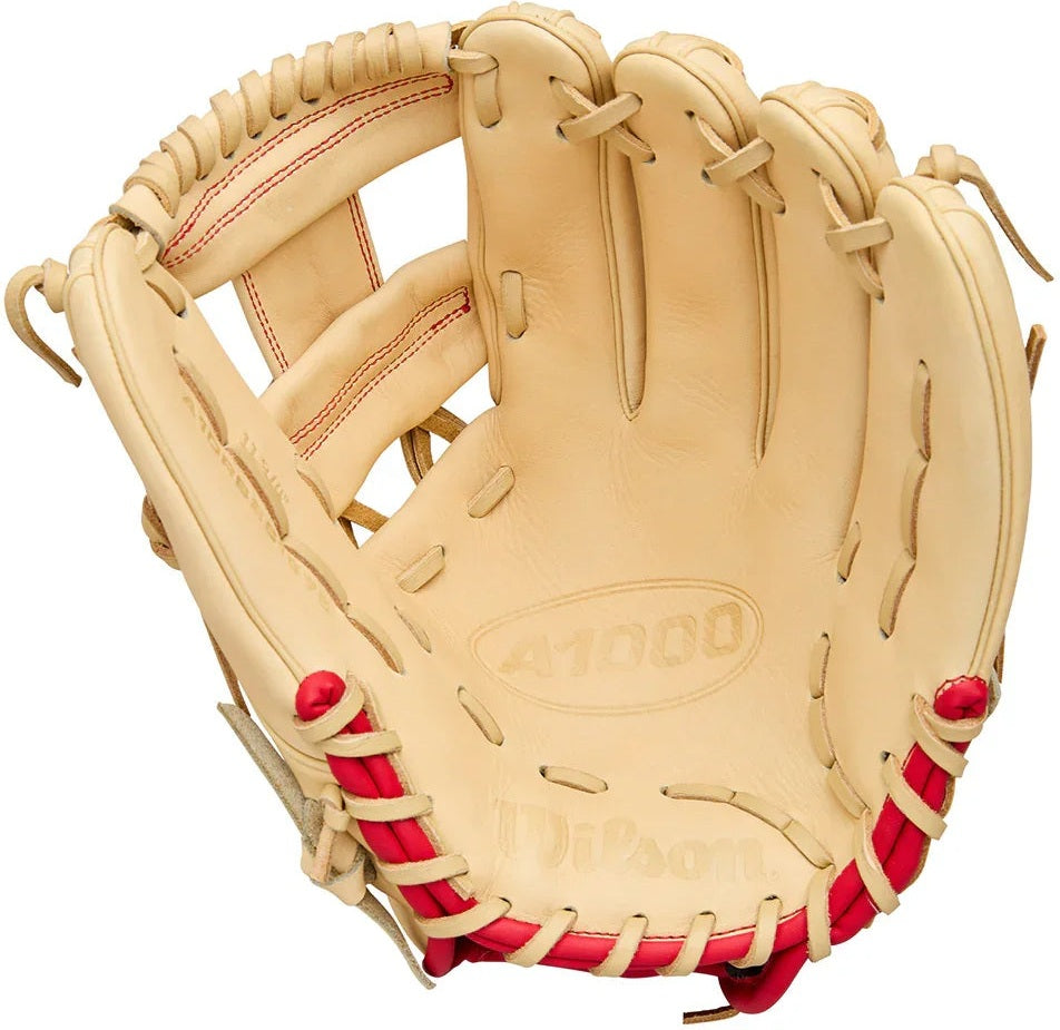 Wilson A1000 1975 11.75" Infield Baseball Glove WBW1039591175 - Blonde Red Royal - HIT a Double - 2
