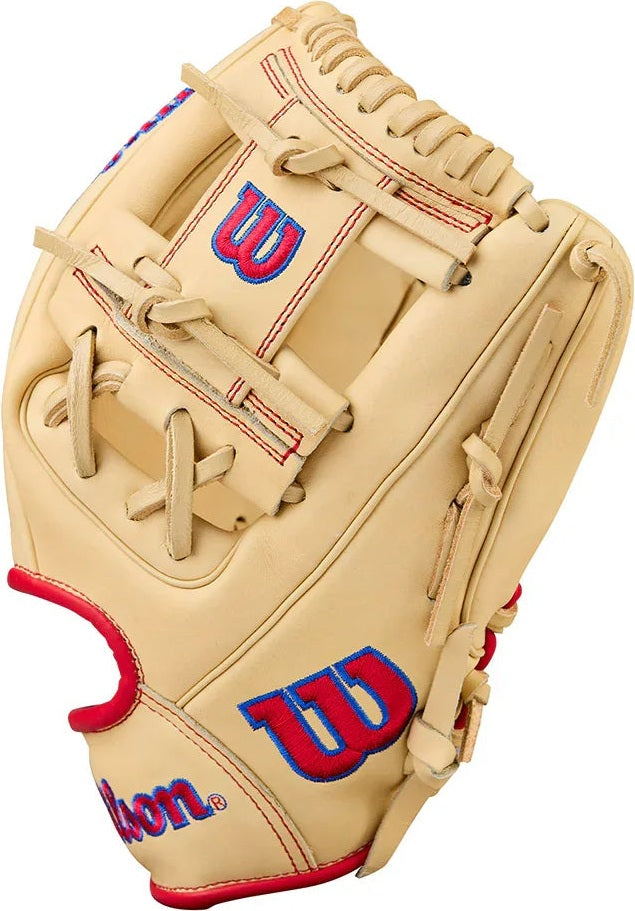 Wilson A1000 1975 11.75" Infield Baseball Glove WBW1039591175 - Blonde Red Royal - HIT a Double - 4