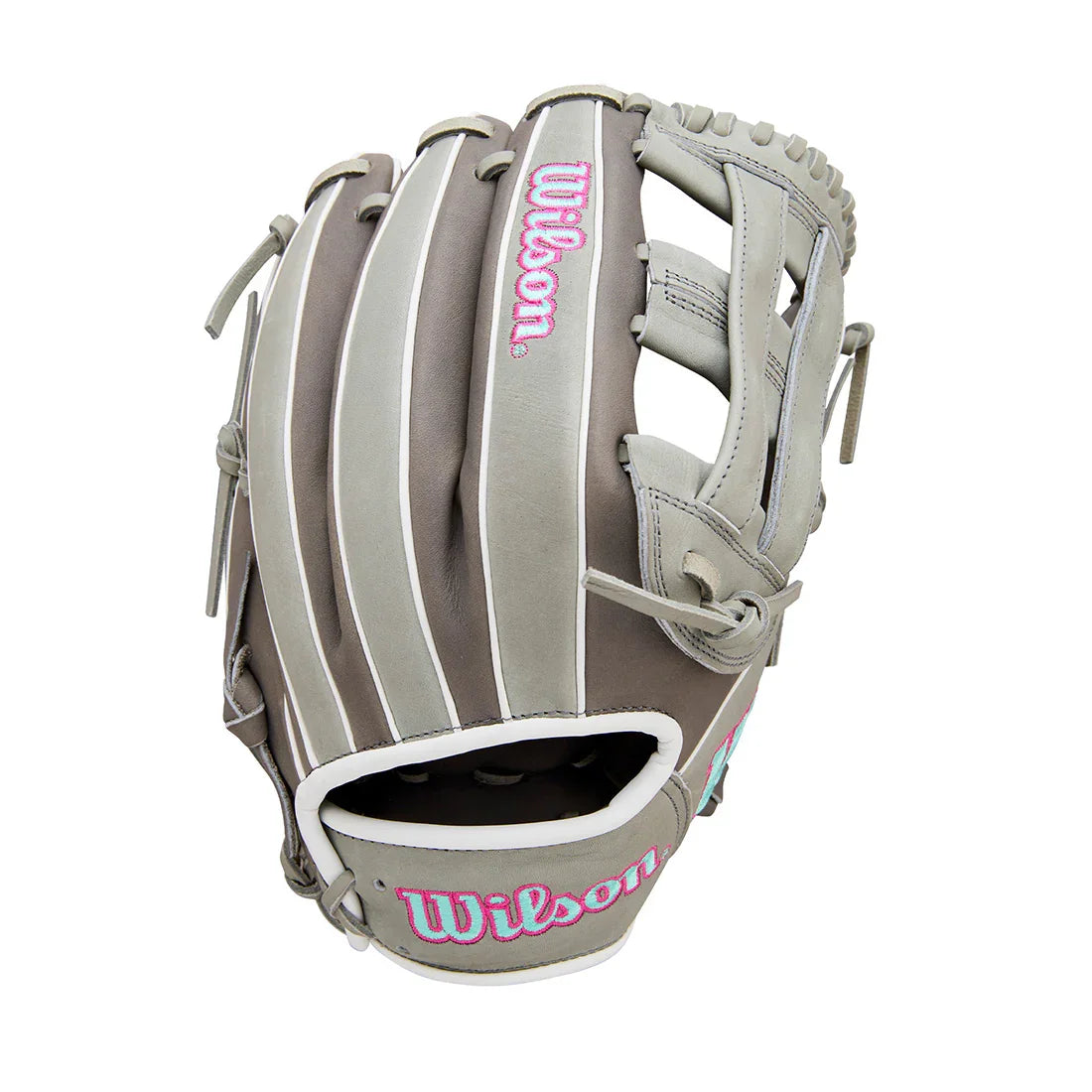 Wilson A1000 DW5 12.00" Infield Baseball Glove WBW10396012 - Steel Grey Grey Seafoam - HIT a Double - 1