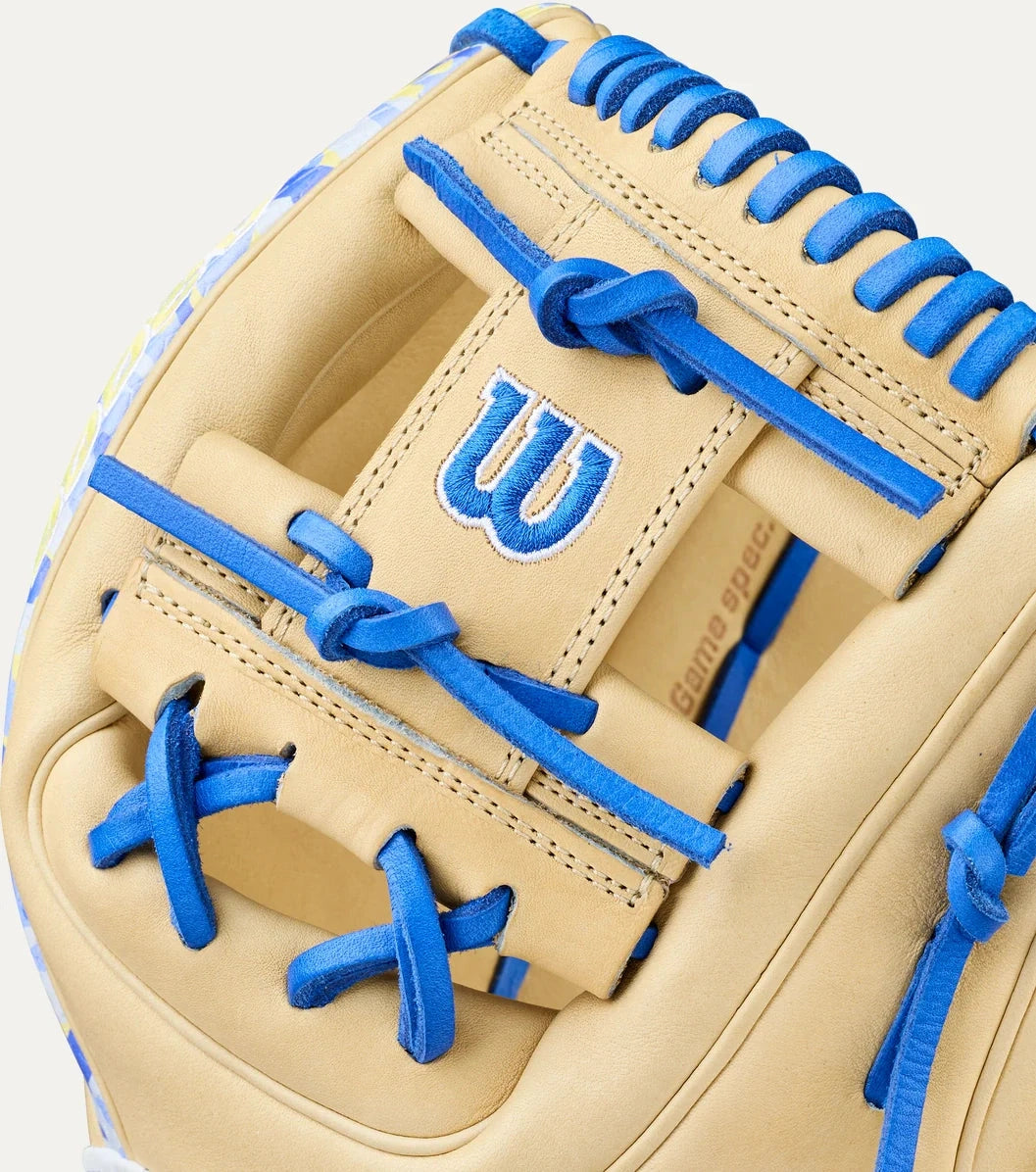 Wilson A2000 Bobby Witt Jr 11.75" Winter Collection Infield Glove WBW1040681175 - Blonde Royal Blue - HIT a Double - 5