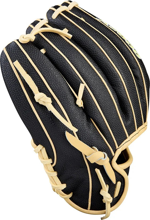 Wilson A2000 Classic Series DP15SS 11.50" Infield Baseball Glove WBW104110115 - Black Blonde Wilson Yellow - HIT a Double - 5