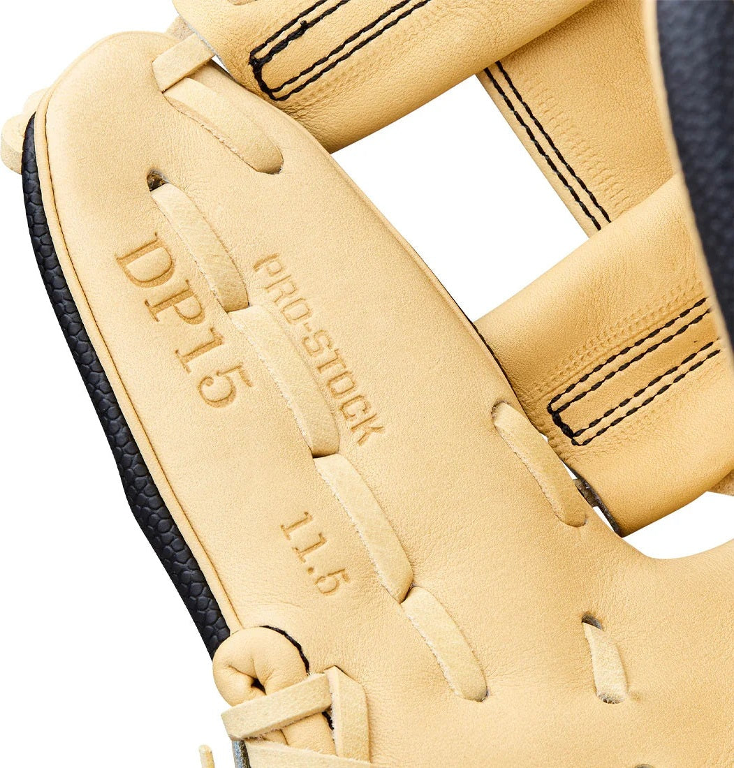 Wilson A2000 Classic Series DP15SS 11.50" Infield Baseball Glove WBW104110115 - Black Blonde Wilson Yellow - HIT a Double - 8