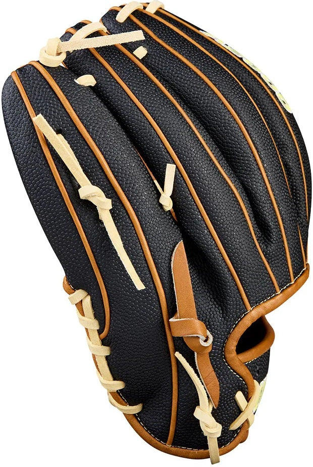 Wilson A2000 Classic Series 1975SS 11.75" Infield Baseball Glove WBW1041121175 - Black Saddle Tan  Wilson Yellow - HIT a Double - 5