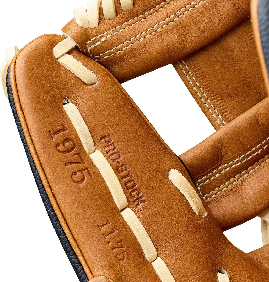 Wilson A2000 Classic Series 1975SS 11.75" Infield Baseball Glove WBW1041121175 - Black Saddle Tan  Wilson Yellow - HIT a Double - 8