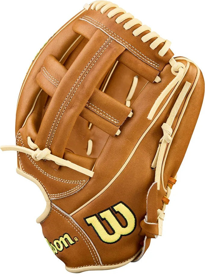 Wilson A2000 Classic Series EL3 11.75" Infield Baseball Glove WBW1041151175 - Saddle Tan Blonde Wilson Yellow - HIT a Double - 4