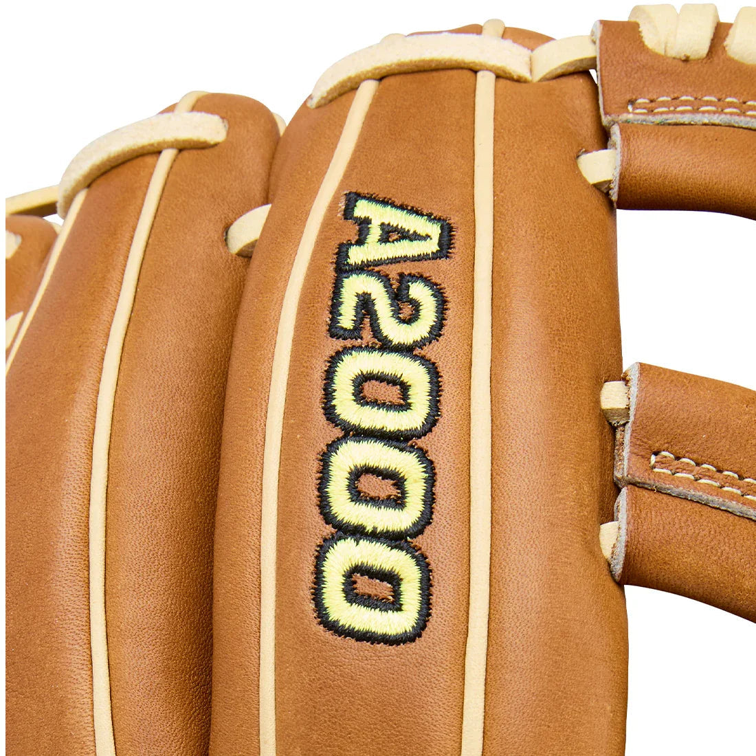 Wilson A2000 Classic Series EL3 11.75" Infield Baseball Glove WBW1041151175 - Saddle Tan Blonde Wilson Yellow - HIT a Double - 7