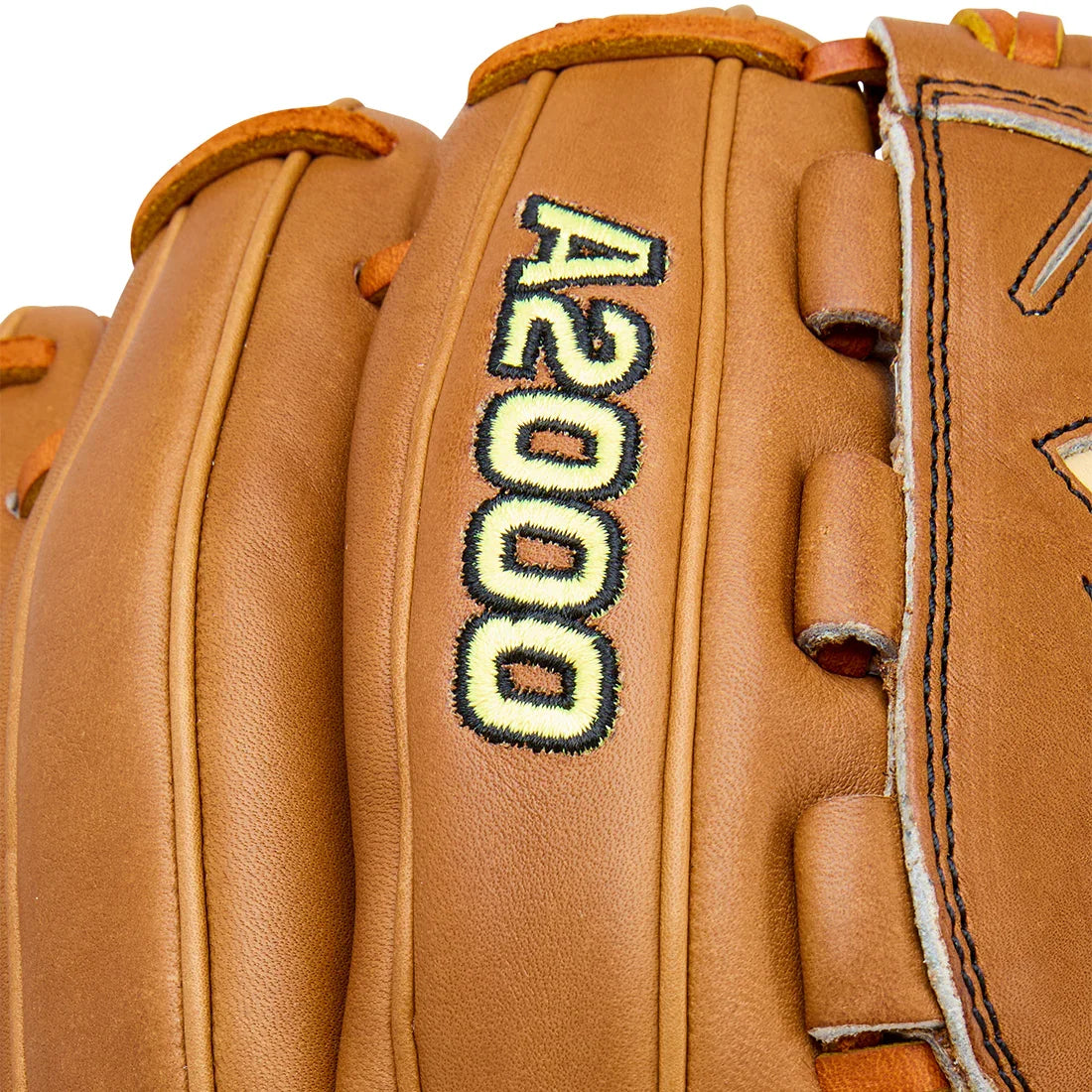 Wilson A2000 Classic Series B23 12.00" Pitcher Baseball Glove WBW10411712 - Saddle Tan Blonde Wilson Yellow - HIT a Double - 7