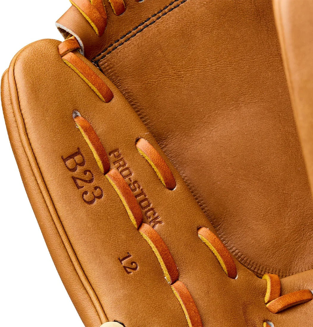Wilson A2000 Classic Series B23 12.00" Pitcher Baseball Glove WBW10411712 - Saddle Tan Blonde Wilson Yellow - HIT a Double - 8