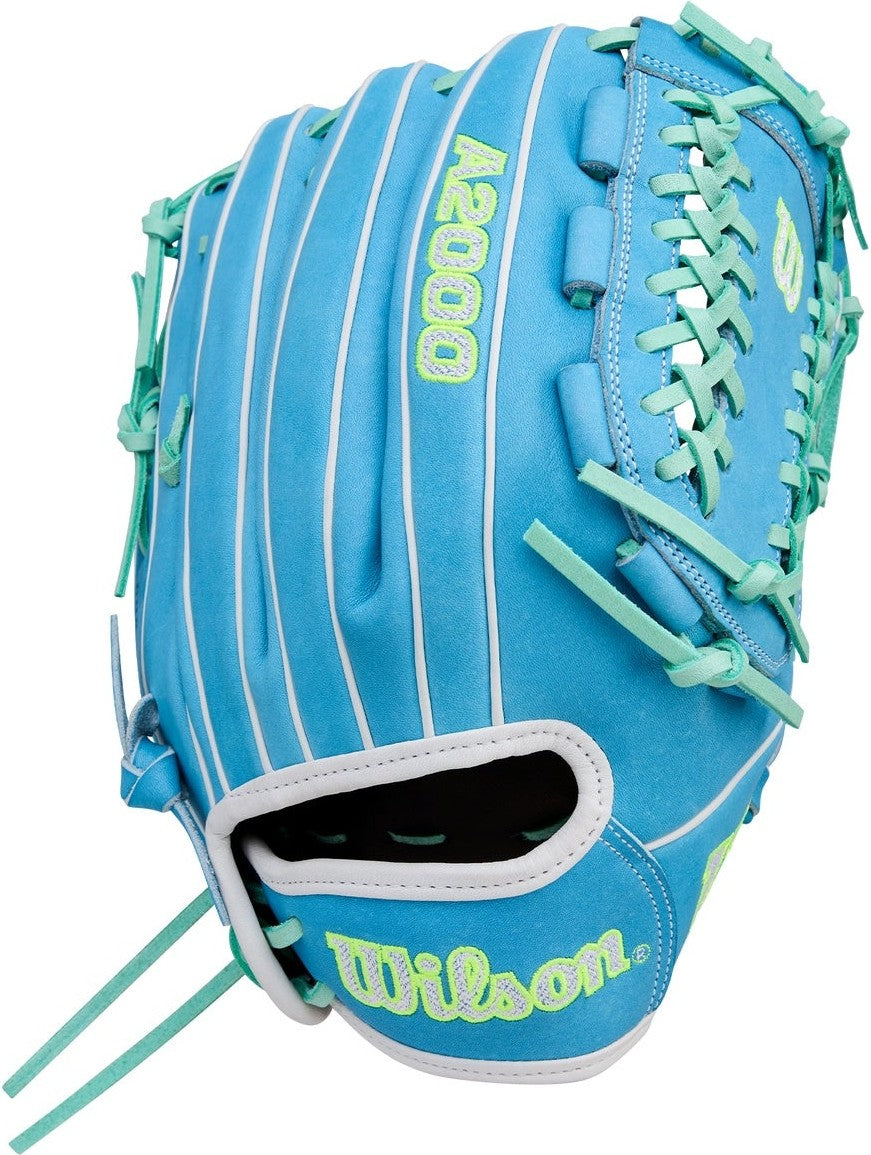 Wilson A2000 Spring Series FPHG 12” Fastpitch Pitcher’s Glove WBW10423512 - Sky Blue Seafoam - HIT a double - 1