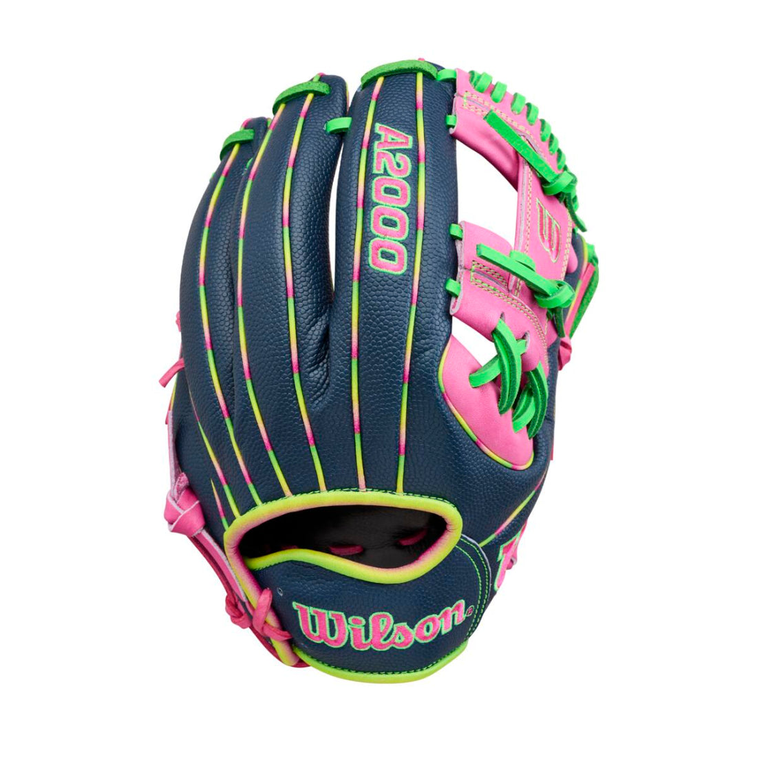 Wilson A2000 1724 11.75" Infield Glove Jun 2026 GOTM WBW1046531175 - Navy Pink Green