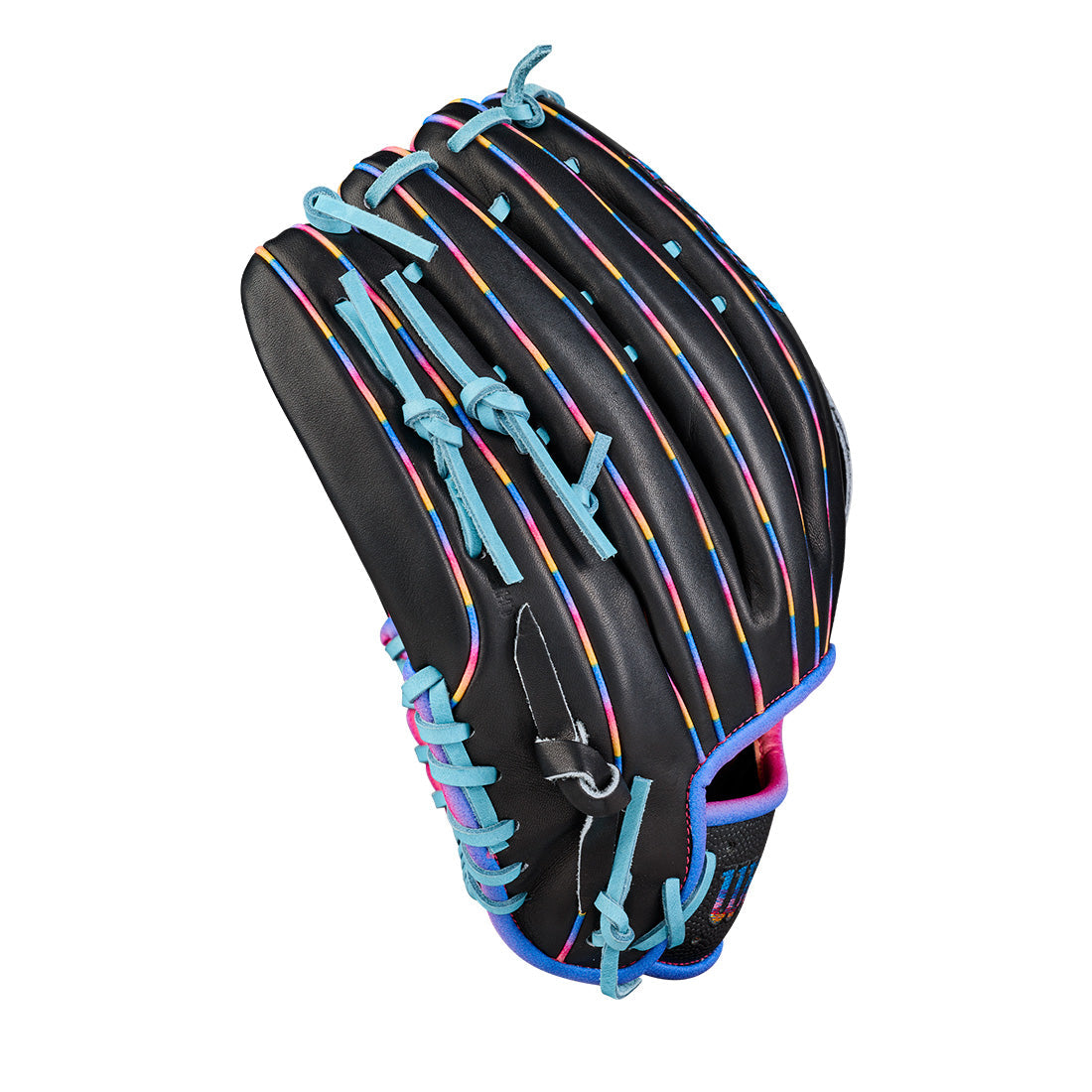Wilson A2000 Love The Moment 1750 12.50" Outfield Glove WBW104831125 - Black Columbia Blue - HITa Double - 4