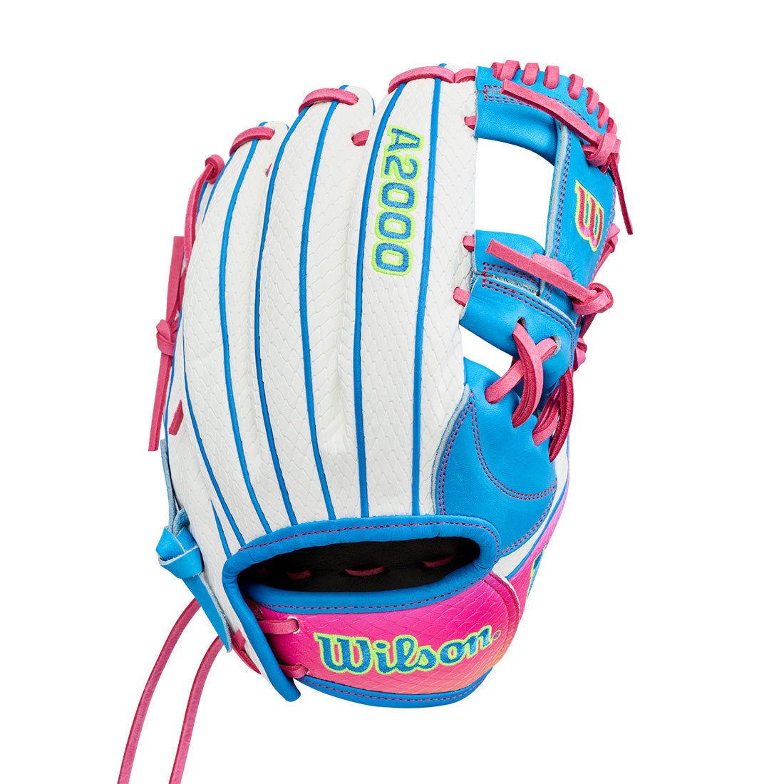 Wilson A2000 Love The Moment FP H12 12.00" Fastpitch Infield Glove WBW10483612 - Blue White Pink - HITa Double - 1