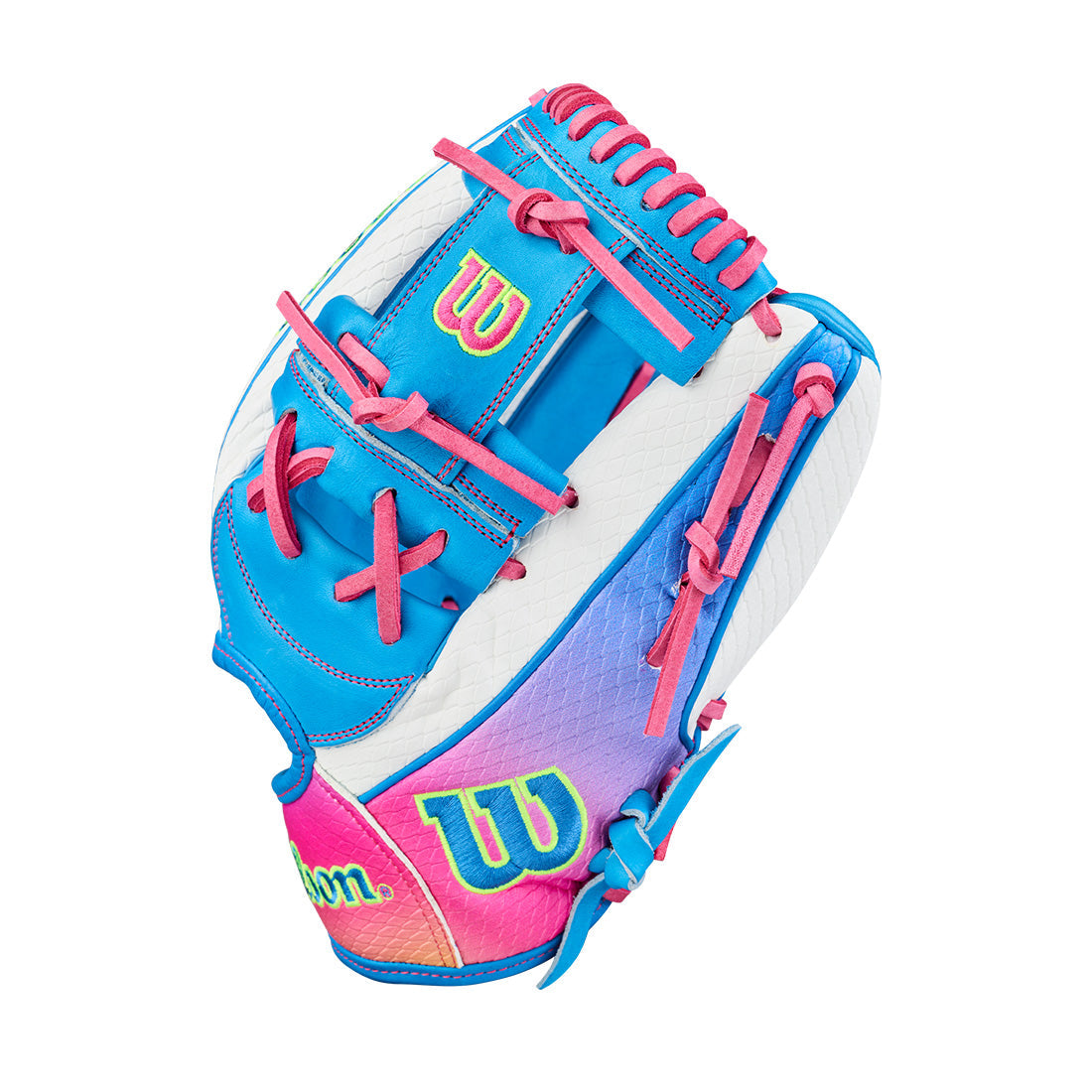 Wilson A2000 Love The Moment FP H12 12.00" Fastpitch Softball Glove WBW10483612 - Blue White Pink - HITa Double - 3