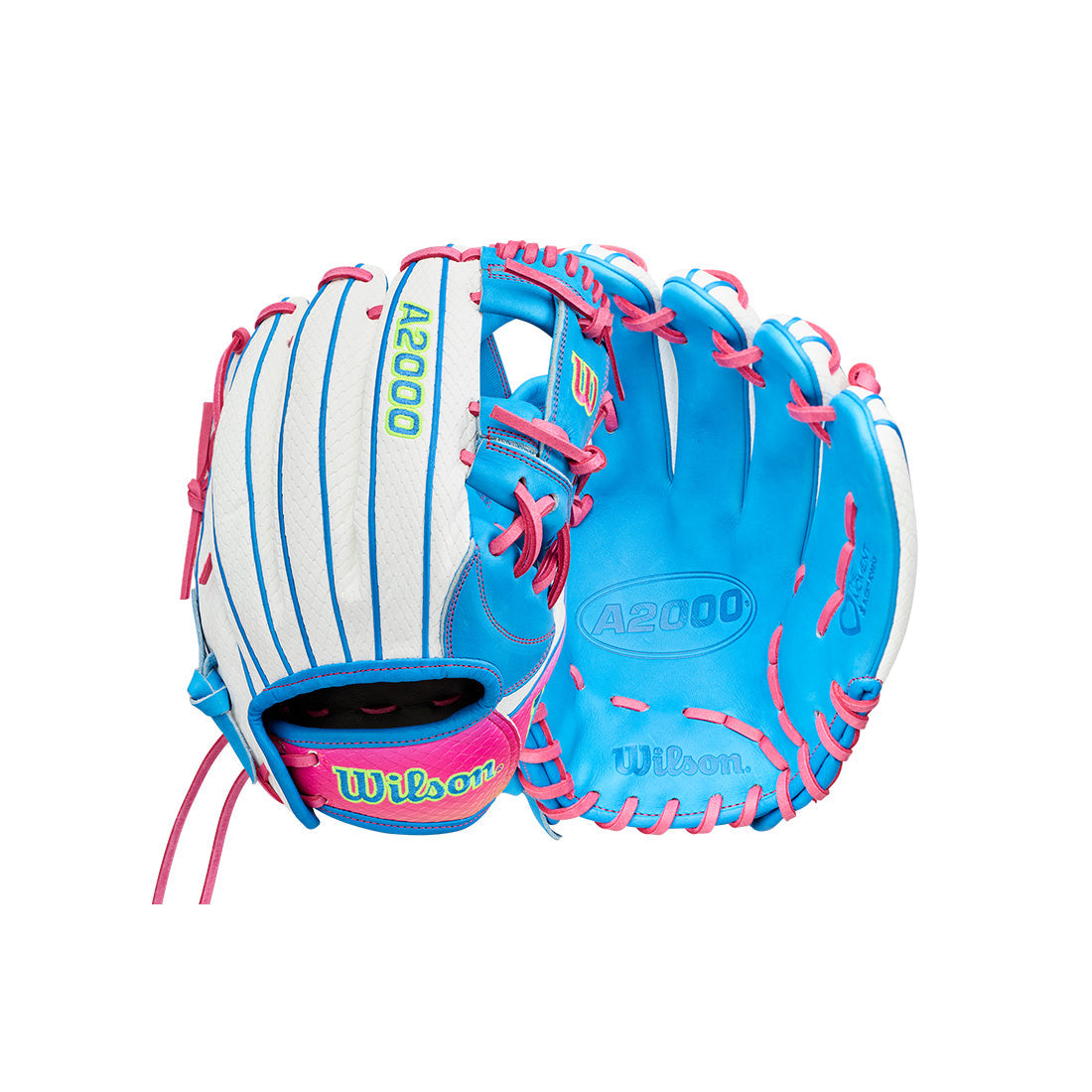 Wilson A2000 Love The Moment FP H12 12.00" Fastpitch Softball Glove WBW10483612 - Blue White Pink - HITa Double - 5