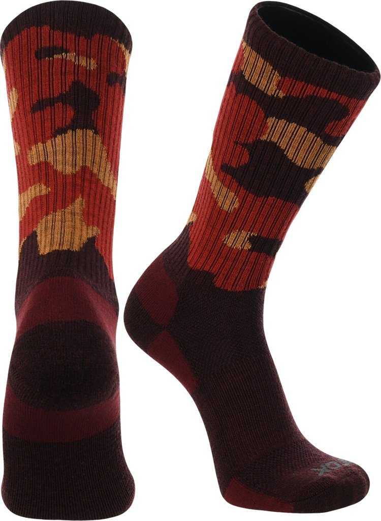TCK Merino Wool Crew Socks - Red Camo