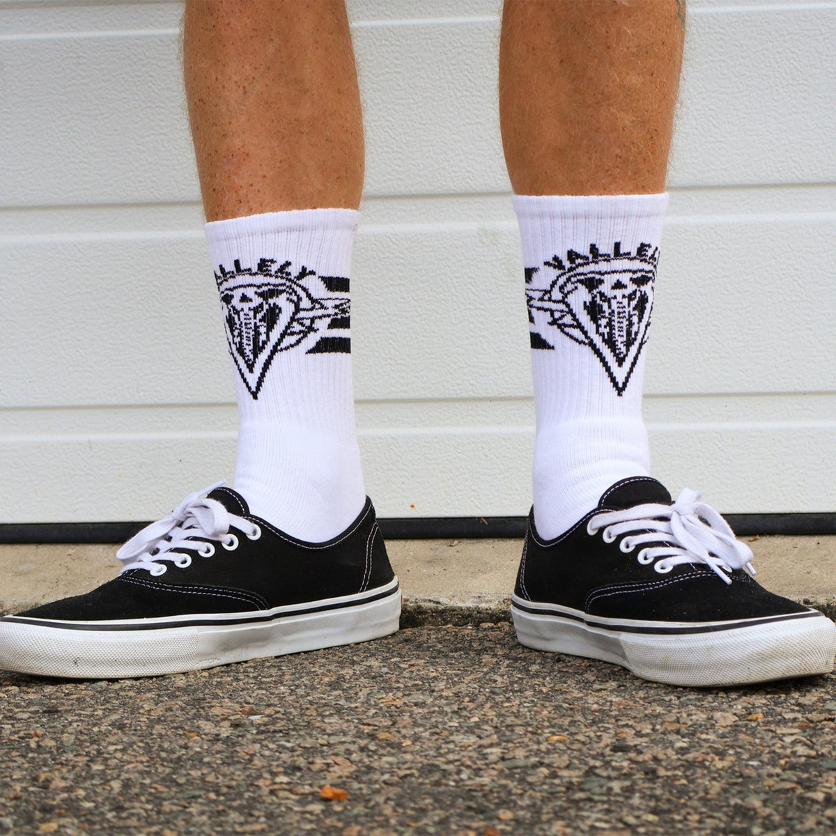 SOCCO Mike Vallely x Dirty Donny Collaboration Crew Socks - White