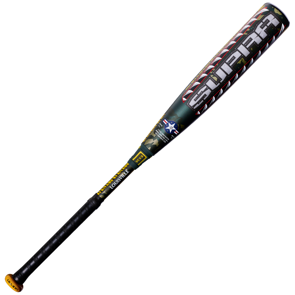 Louisville Slugger 2027 Supra Tigershark (-10) USSSA Bat WL270070 - Black Camo-Green