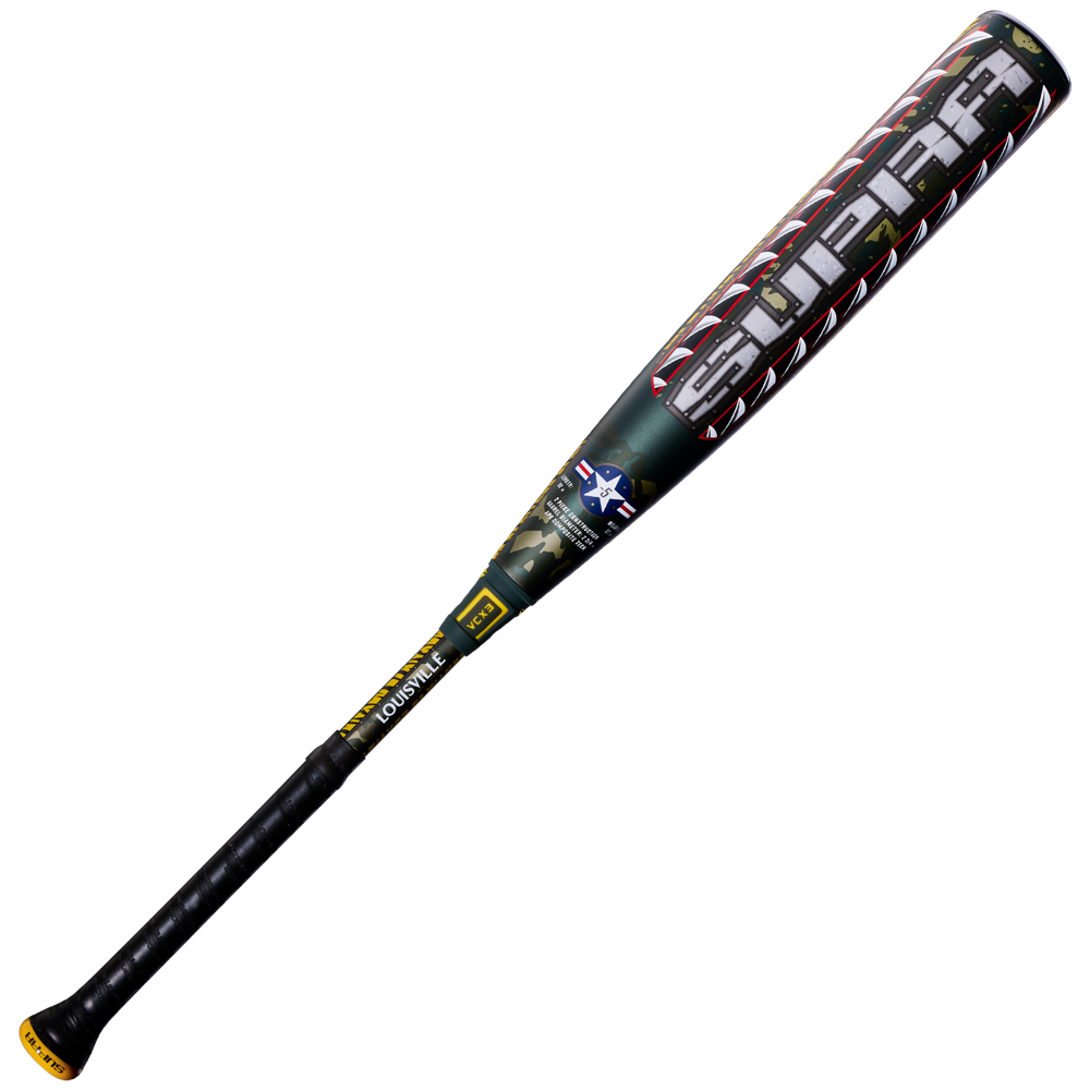 Louisville Slugger 2027 Supra Tigershark (-5) USSSA Bat WL270090 - Black Camo-Green
