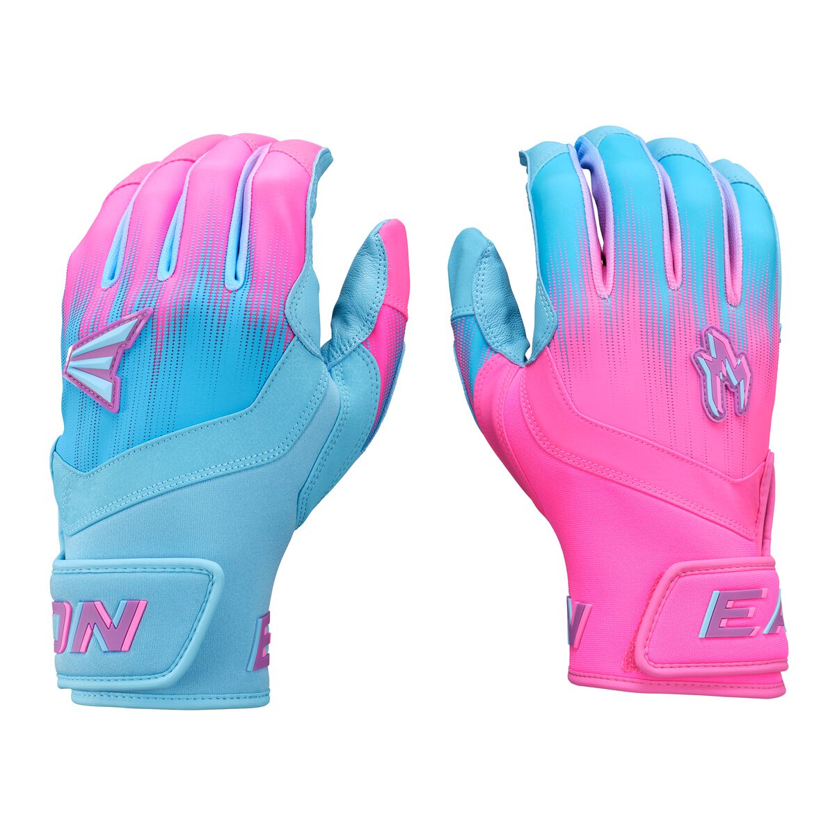 Easton Youth Walk-Off Ethos Hype Fire 3 Batting Gloves WO25YBG - Light Blue Pink