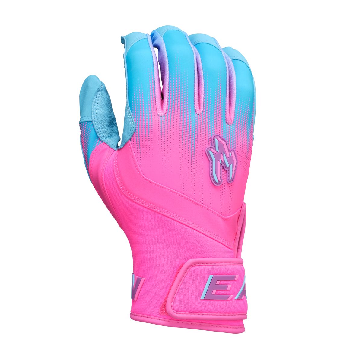 Easton Adult Walk-Off Ethos Hype Fire 3 Batting Gloves WO25BG - Light Blue Pink