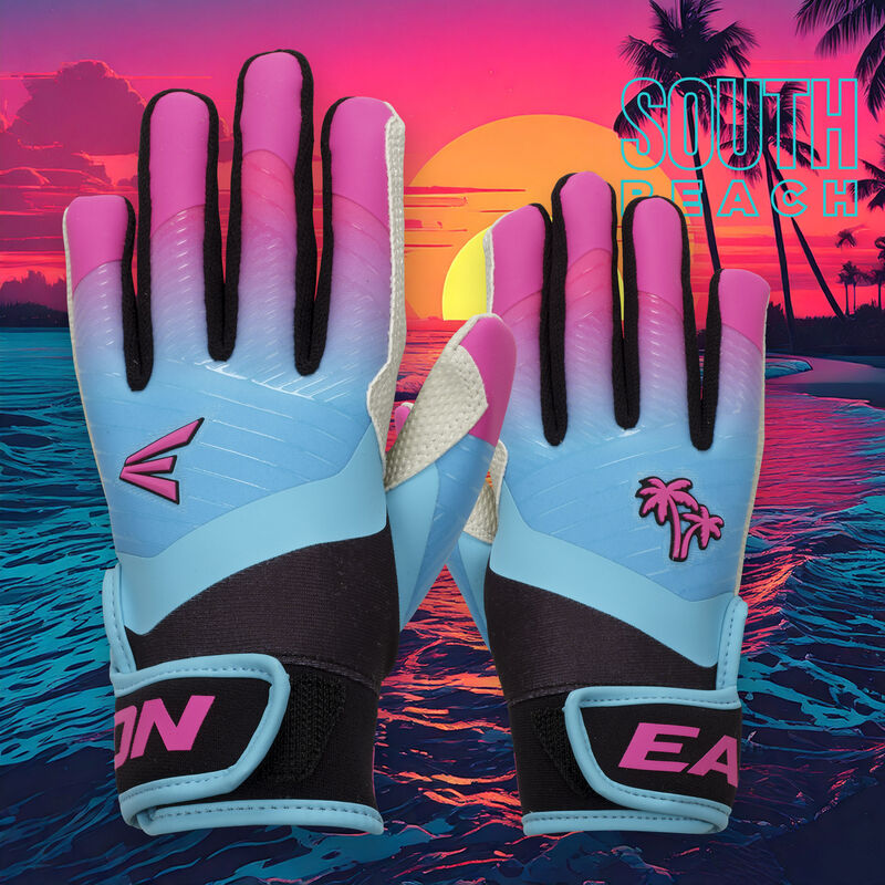 Easton Walk-off Ethos Youth Batting Gloves - South Beach - HIT a Double - 1