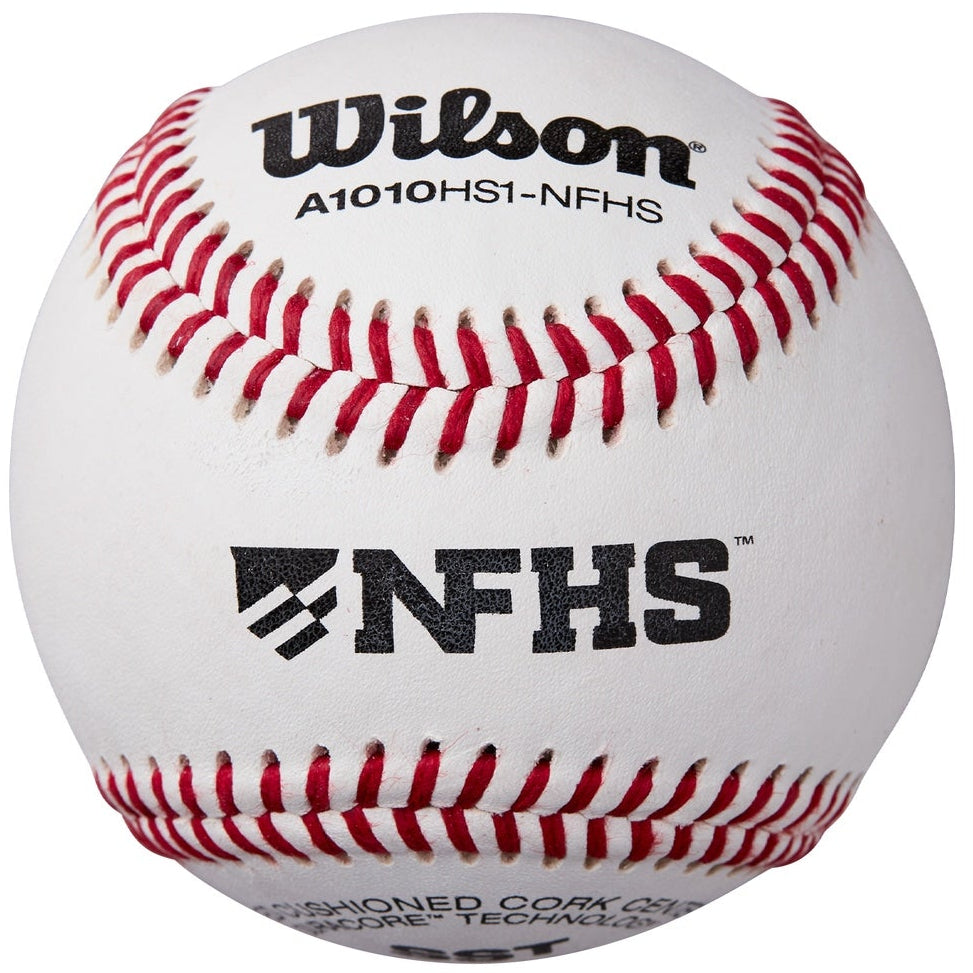 Wilson A1010BHS1SST NFHS Collegiate & HS Baseballs - 1 Dozen - White