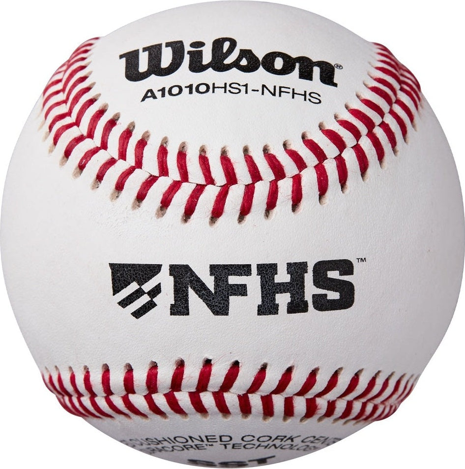 Wilson A1010BHS1SST NFHS Collegiate & HS Baseballs - 1 Dozen - White