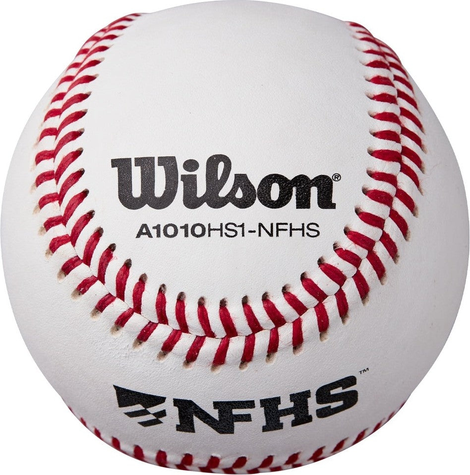 Wilson A1010BHS1SST NFHS Collegiate & HS Baseballs - 1 Dozen - White