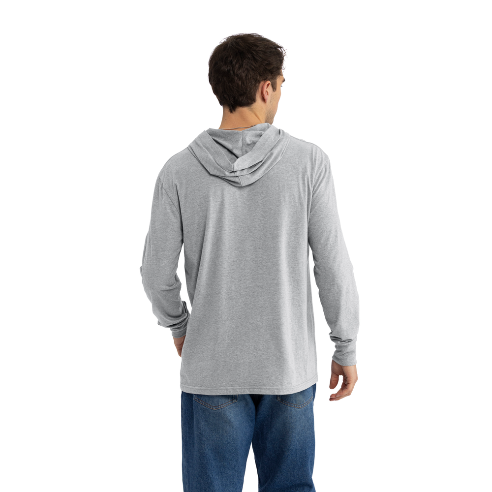 Next Level 6221 CVC Long Sleeve Hoodie - Dark Heather Gray